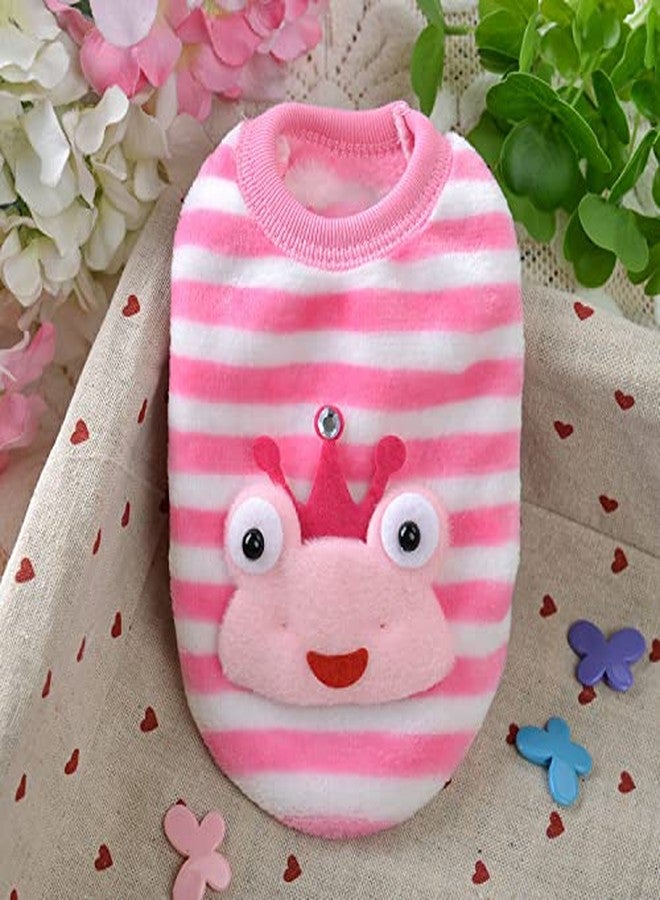PETANGEL Puppy Clothes for Small Dog & Cat Boy Girl | Winter Warm Cute Frog Pattern Sweaters for Shih Tzu, Maltese, Yorkie Male Female (Size: XL, Chest: 50cm, Back Length: 40cm) - Image 2